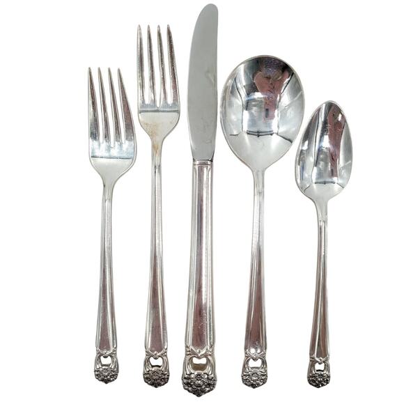 Rogers‎ Brothers Silverplate Eternally Yours Coquette 5 Piece Setting 1-8 - Picture 1 of 10